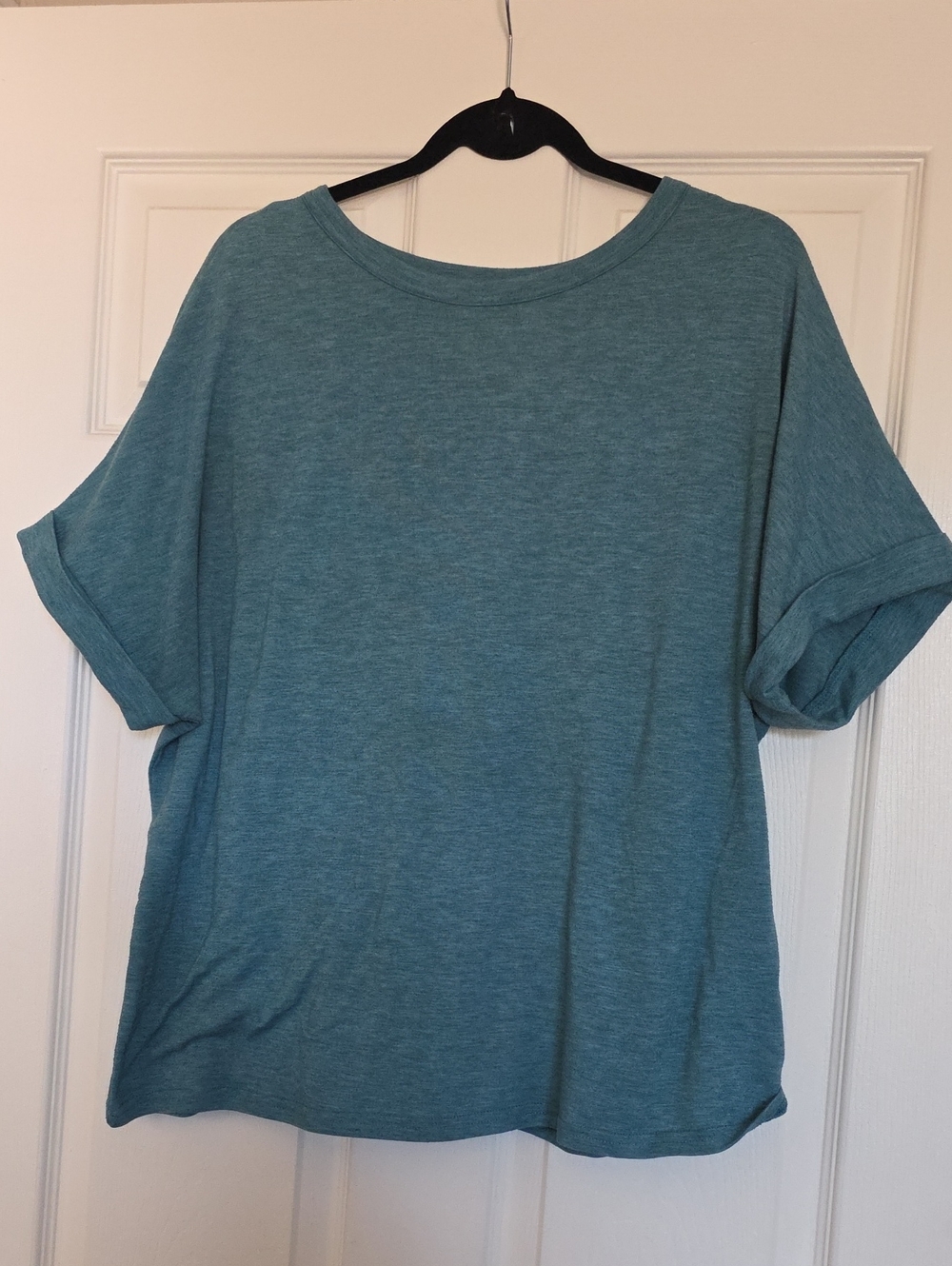 Relaxed Teal Short-Sleeve Women's Top